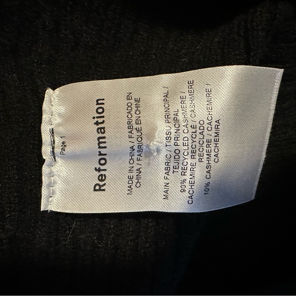 Reformation Emanuele Cashmere Novelty Button Sweater M - Picture 7 of 12